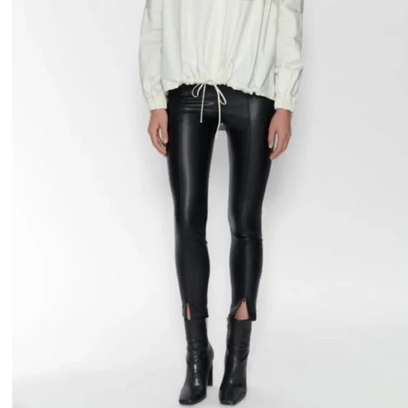 Zara Faux Leather Leggings - Picture 3 of 7